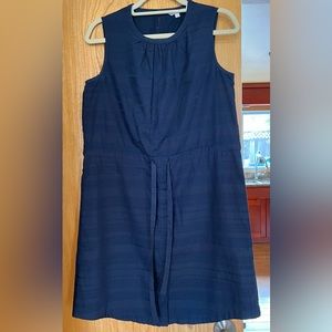 GAP Navy sleeveless tie waist dress